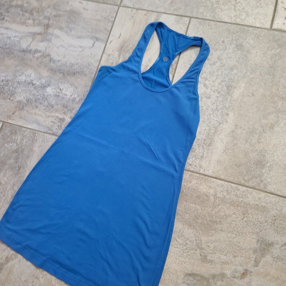 Lululemon ; Cool Racerback Blue Top Shirt